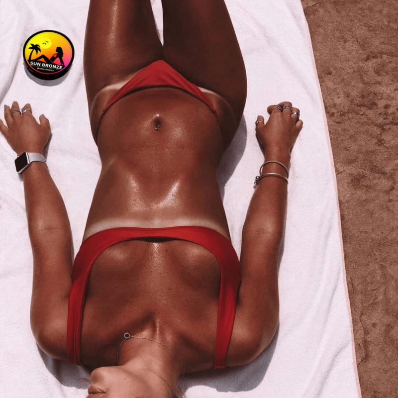 SunBronze Watermelon tanning gel for a quick summer tan